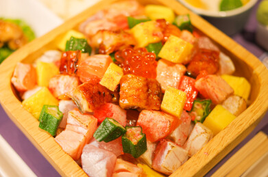 三文鱼秋葵鱼籽丼蒲烧鳗鱼海鲜饭日式定食