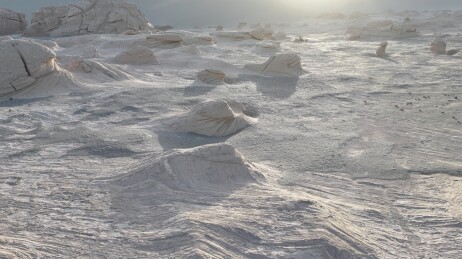 中国新疆哈密：沉积岩层