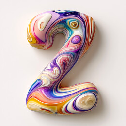 彩色创意3D字母Z设计