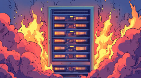 存储硬件科技插画