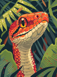 一只蛇绘画插画