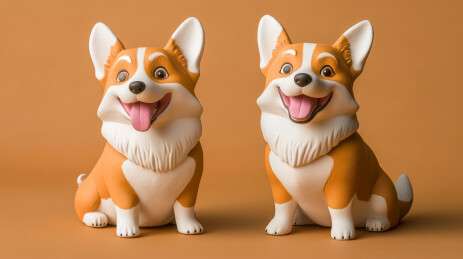 可爱小狗形象背景插图