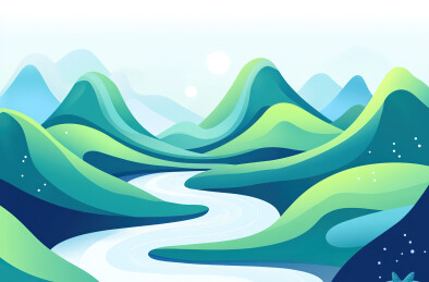 美丽的风景插画