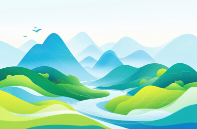 美丽的风景插画
