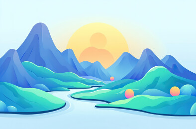 美丽的风景插画