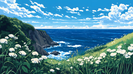 眺望海边风景