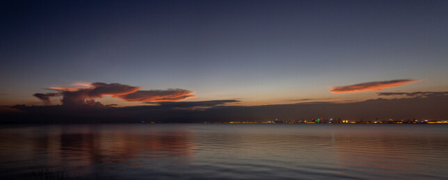 肥东巢湖平浒林晚霞
