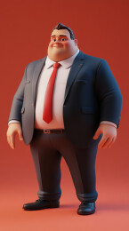 企业家职业3D人物形象插图