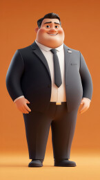 企业家职业3D人物形象插图