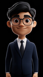 企业家职业3D人物形象插图