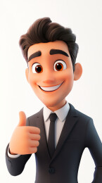 企业家职业3D人物形象插图