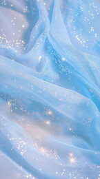 蓝色的华丽纱帘背景图