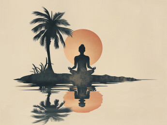 正在打坐冥想的修行人