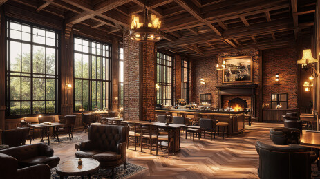 中式酒店餐厅内部环境空间