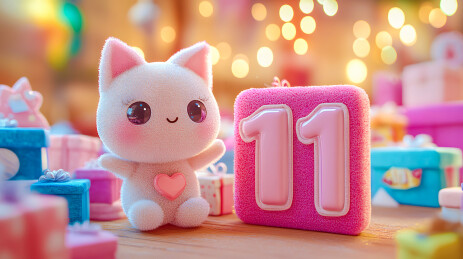 双十一11购物粉色电商3D立体建模商品