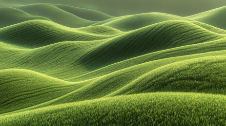 绿色全景山脉场景