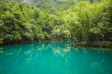 中国贵州省荔波小七孔风景区卧龙潭