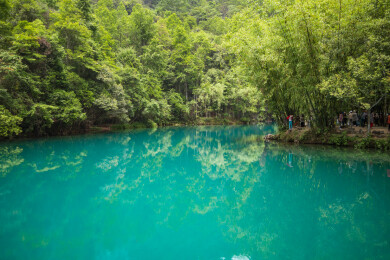 中国贵州省荔波小七孔风景区卧龙潭