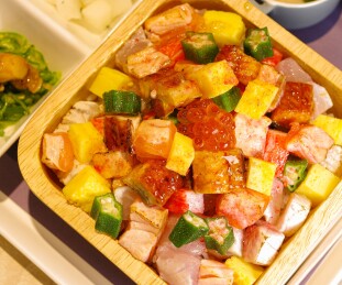 三文鱼秋葵鱼籽丼蒲烧鳗鱼海鲜饭日式定食