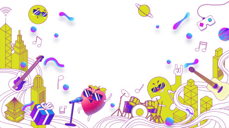 潮玩娱乐主题背景