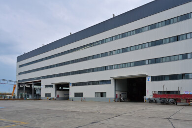 工厂的道路与厂房