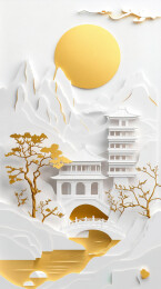 【AIGC】中国中秋节传统纹理装饰背景
