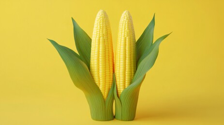 3D玉米插图乡村农作物收获健康食物插图