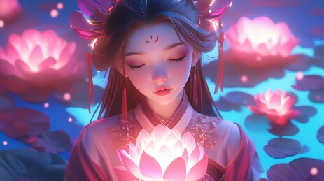 3D女孩背景