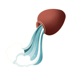 中式国潮酒坛子插画