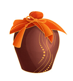 中式国潮酒坛子插画