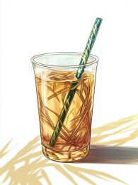 复古日漫 玻璃水杯