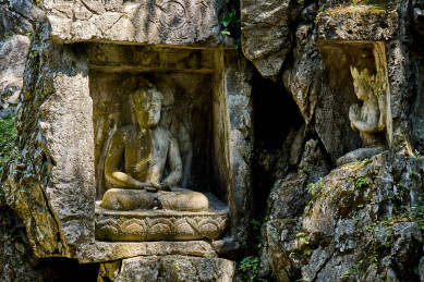 中国浙江杭州灵隐寺飞来峰造像
