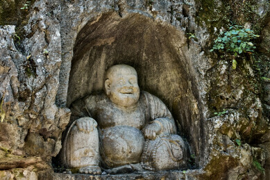 中国浙江杭州灵隐寺飞来峰造像