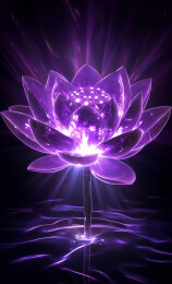 虚幻引擎的荷花现实唯美主义紫色光效