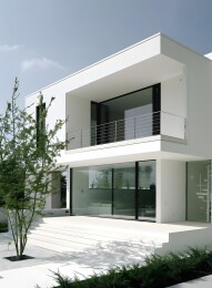 现代简约白色房屋外景