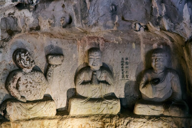 中国浙江杭州灵隐寺飞来峰造像