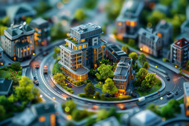 优美的城市建设3d模型