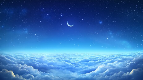 深蓝色的星空背景壁纸