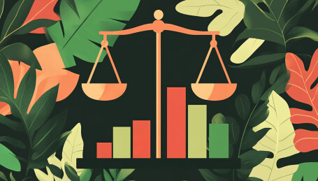 在植物上生长的高角度视图