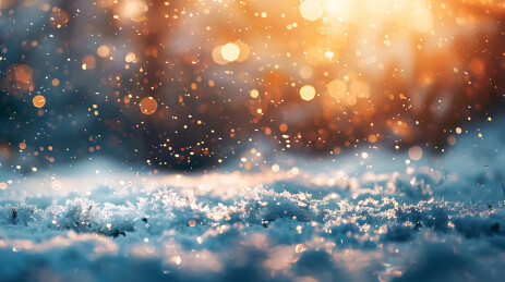 唯美逆光雪景背景
