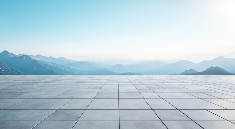 自然风光和空旷的广场