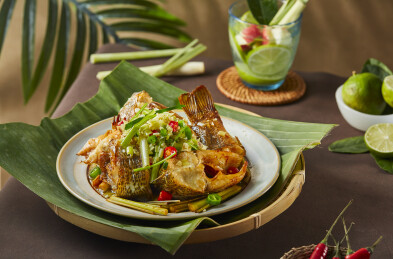 美食 香茅焗鲈鱼