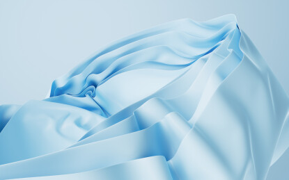 流动的多层布料曲面背景三维渲染