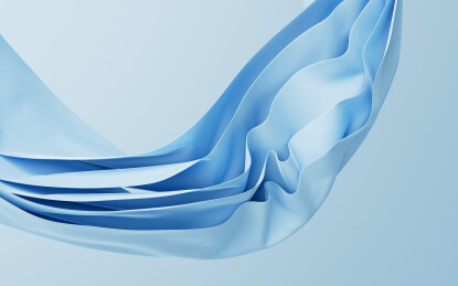 流动的多层布料曲面背景三维渲染