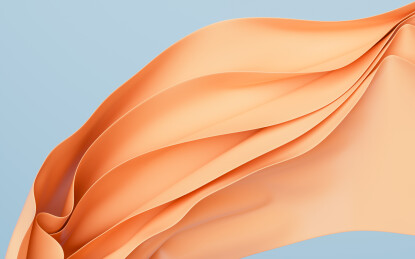 流动的多层布料曲面背景三维渲染