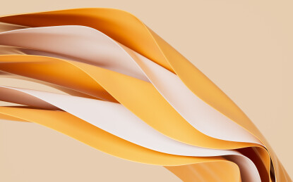 流动的多层布料曲面背景三维渲染