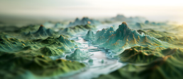 青山间流淌的大河