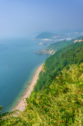 中国辽宁大连旅顺黄渤海分界线旅游风景区