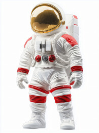 红白拼色登月服