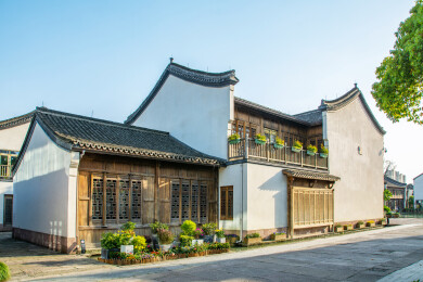 浙江杭州余杭梦想小镇江南街景